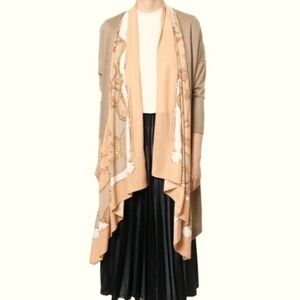 Diagram Grace Continental luxury scarf Cardigan wool blend‎ Mid length One Size